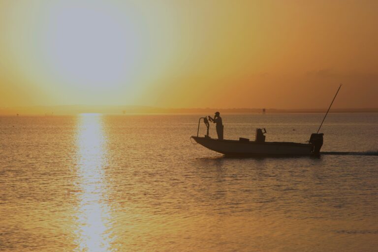 Fisherman on boat in Ocracoke