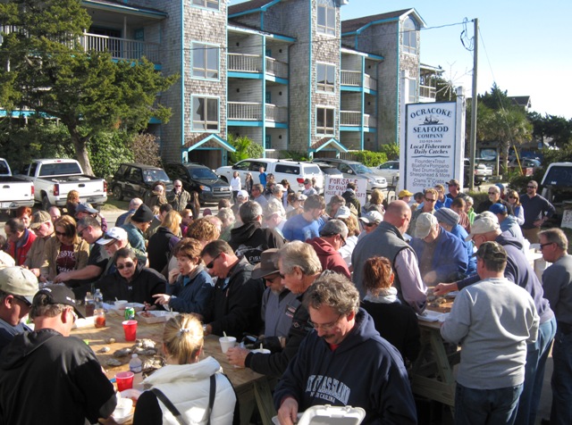 Eating at Oyster Roast 2013